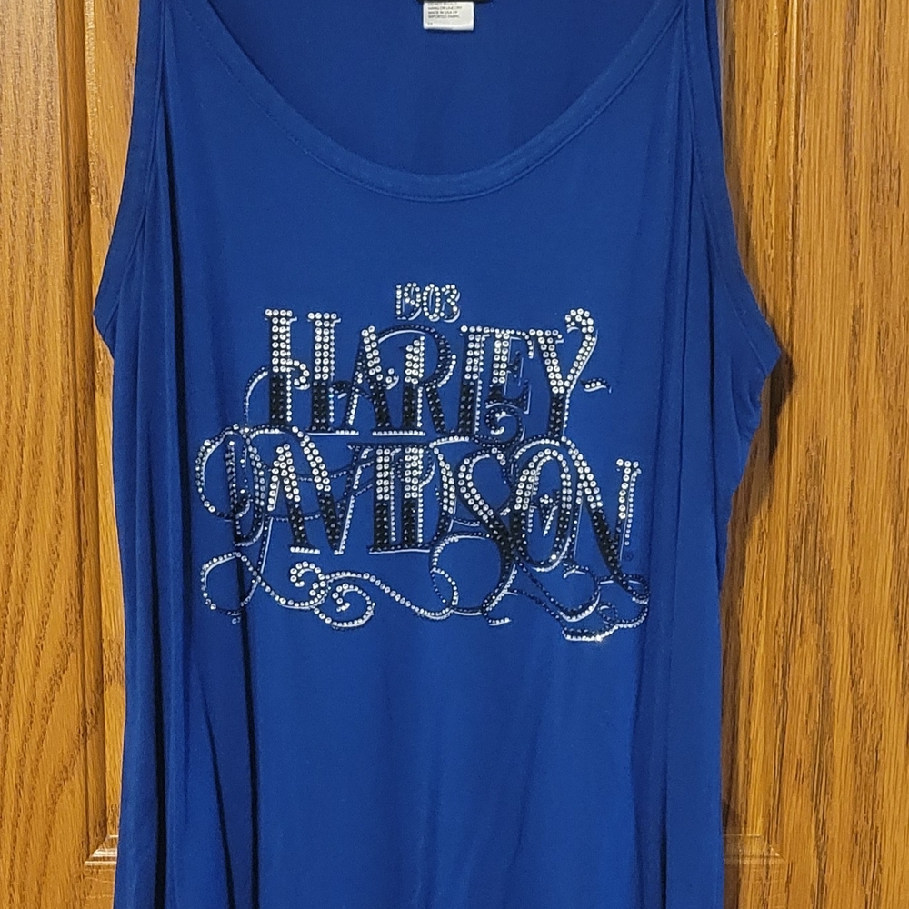 Harley-Davidson Blue Tank Top Essential